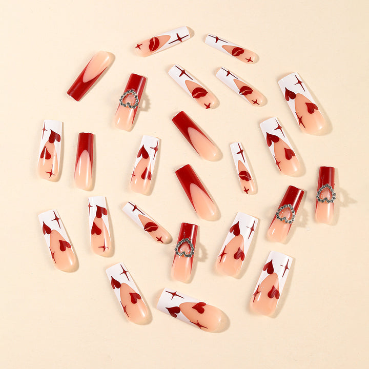 Herz-Design Acryl Nagelkunst Extensions Karnz