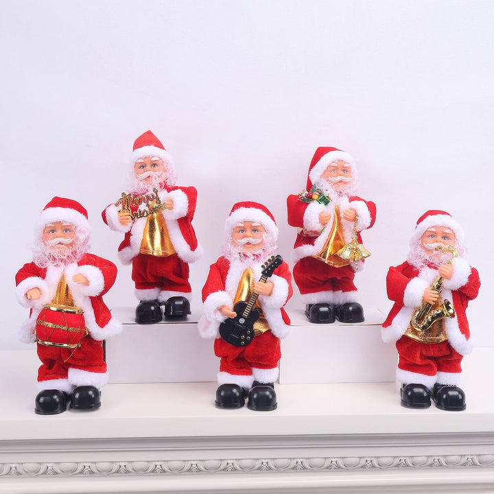 Dekorative Weihnachtsmannfigur mit Saxophon