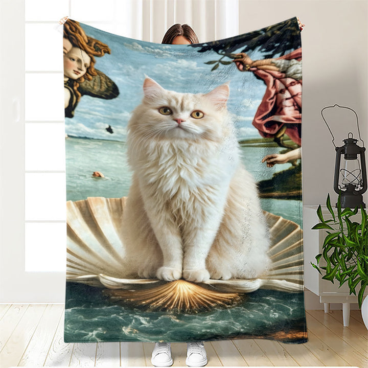 Künstlerische katzenmotivierte Fleece-Decke