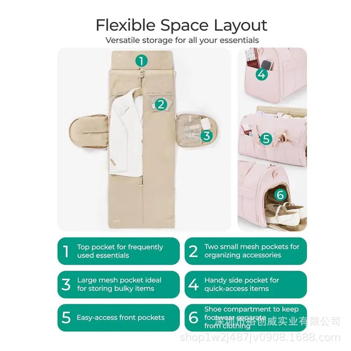 Professionelle Kleidungsreise Duffel Bag Karnz