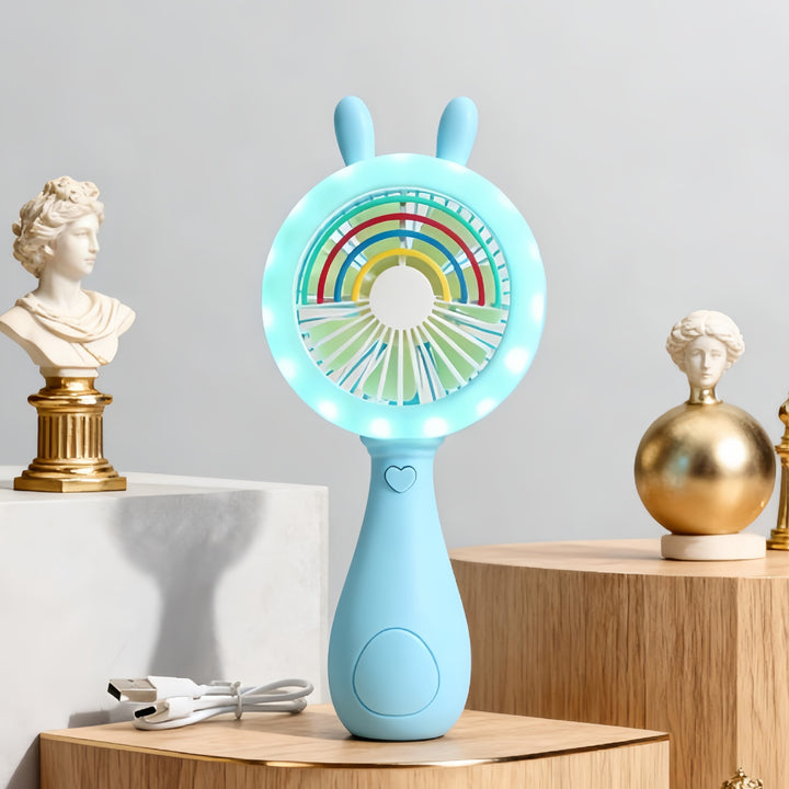 Unisex Tragbarer Handventilator mit LED-Beleuchtung Karnz