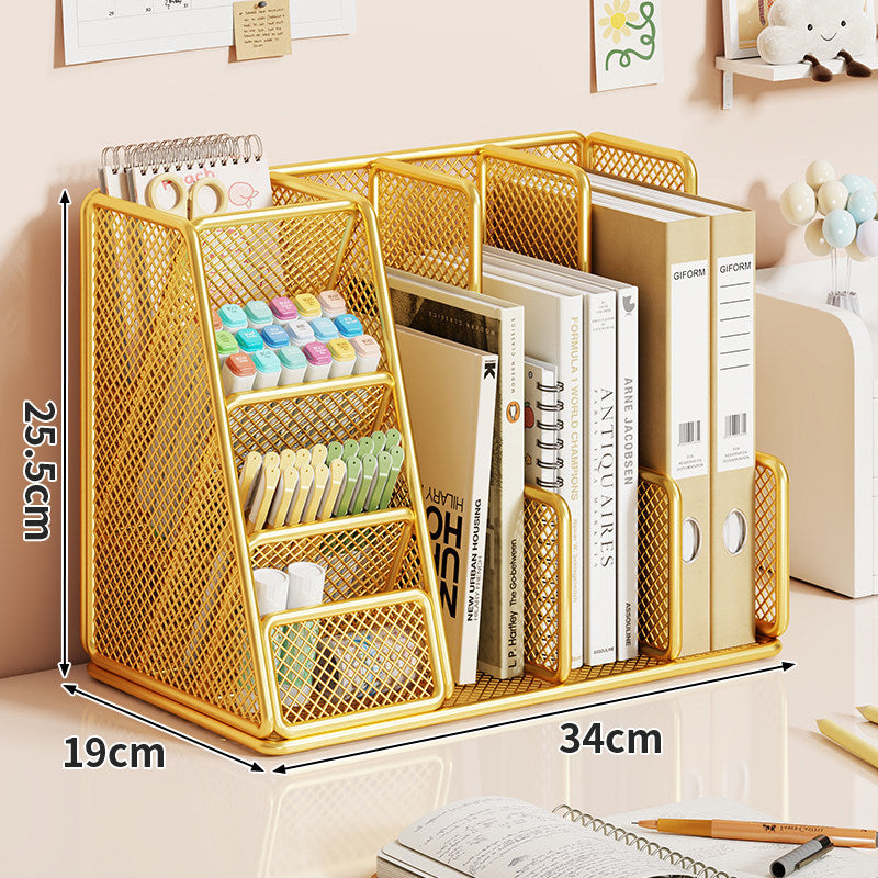 Mesh-Schreibtisch-Organizer mit Mehrfach-Ordner und Stifthalter