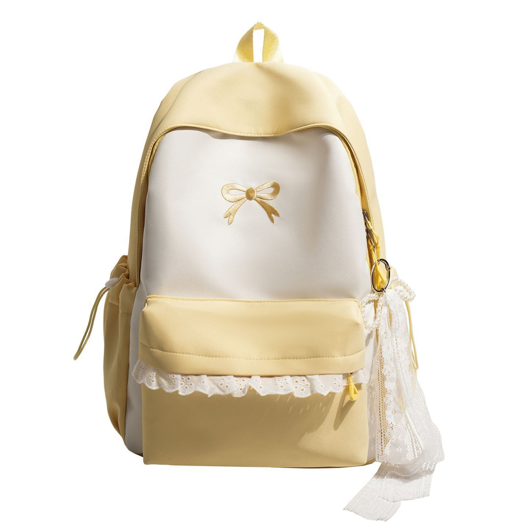 Schleifenverzierte Rucksack