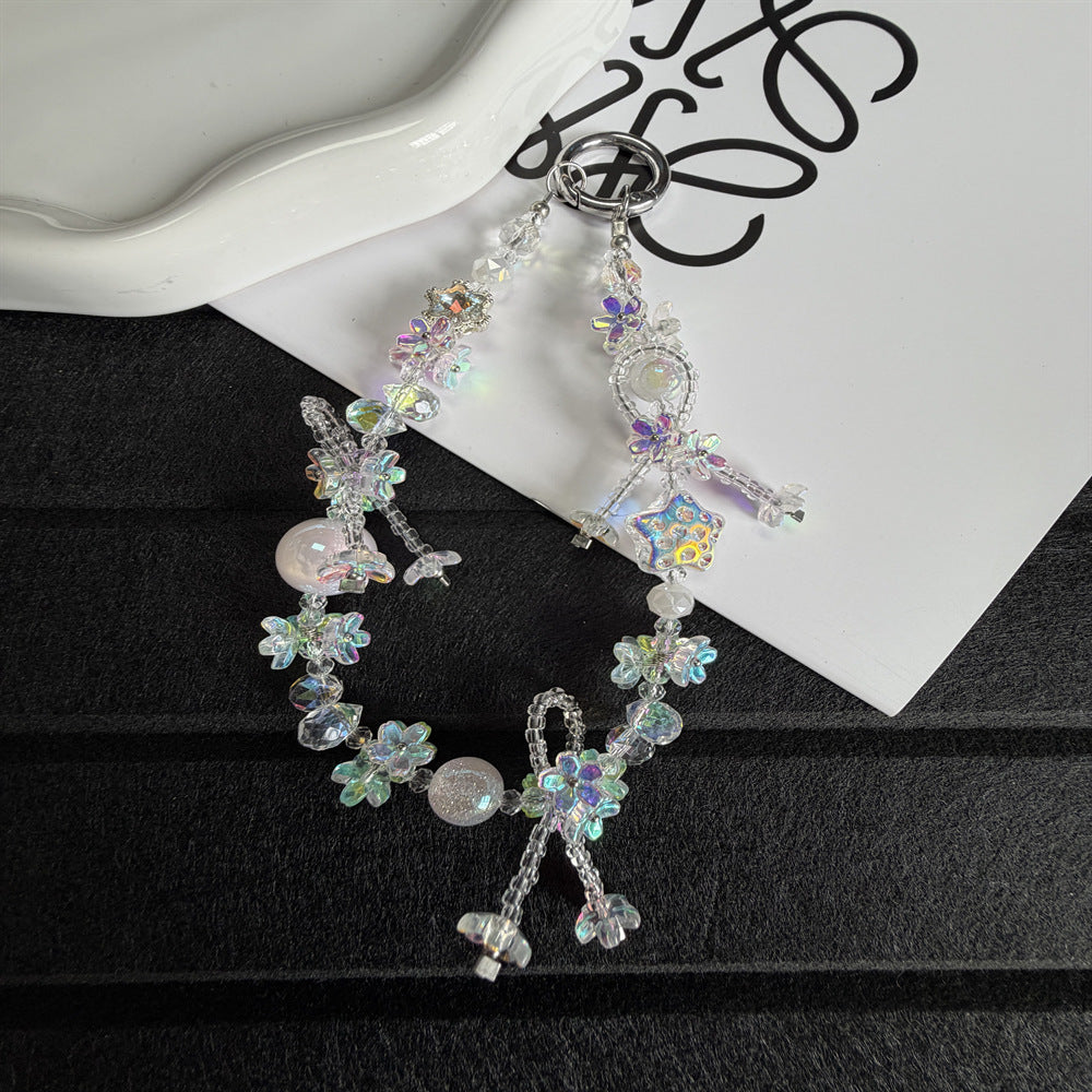 Elegante florale Perlen Charms Schlüsselanhänger Karnz