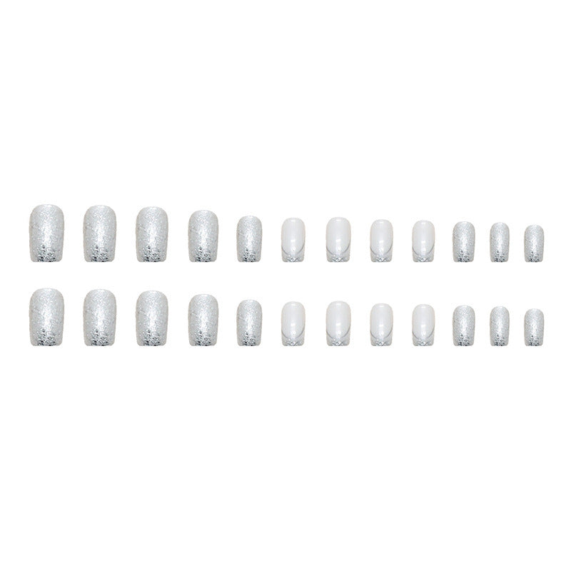 Elegante Kristallakzent Press-On Nagelspitzen Karnz