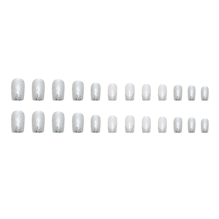 Elegante Kristallakzent Press-On Nagelspitzen Karnz
