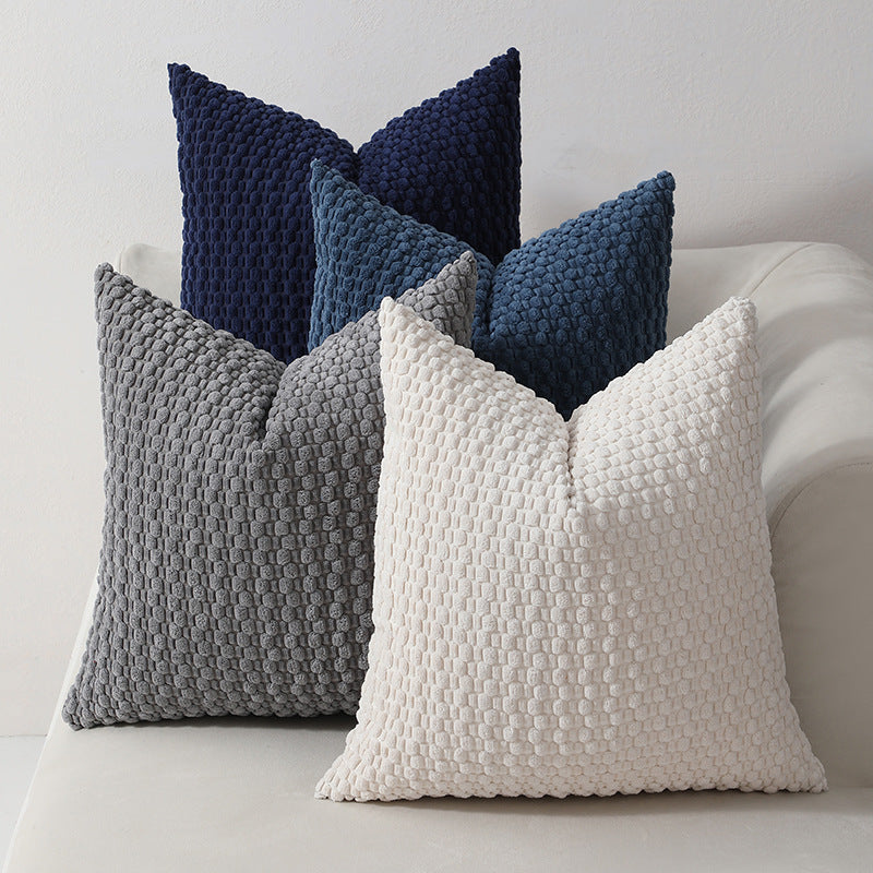 Strukturierter gestrickter Dekorationskissen