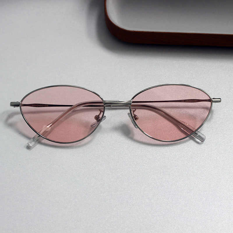 Modische Rechteckige Brille mit Feinem Metallrahmen Karnz