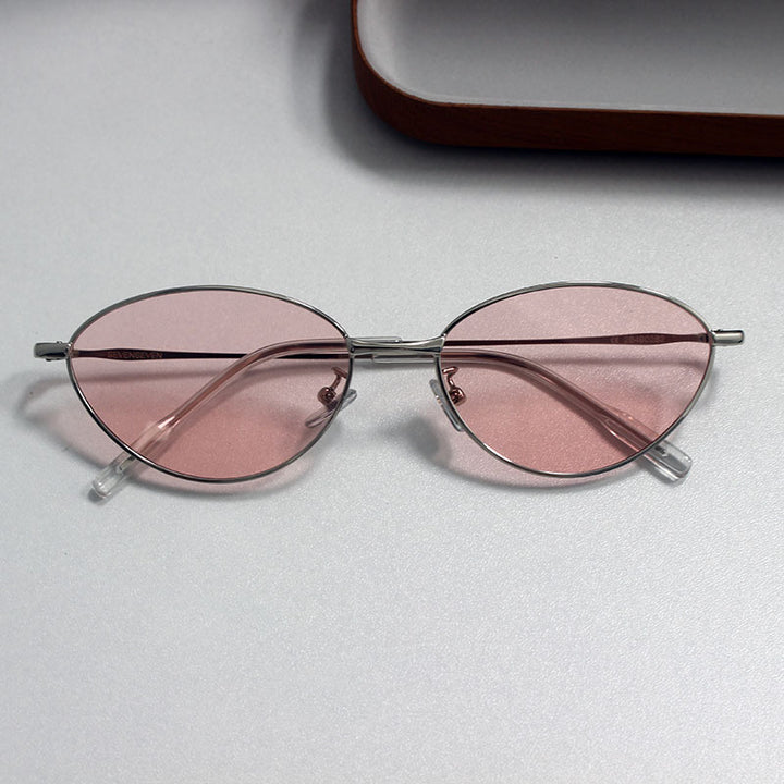 Modische Rechteckige Brille mit Feinem Metallrahmen Karnz
