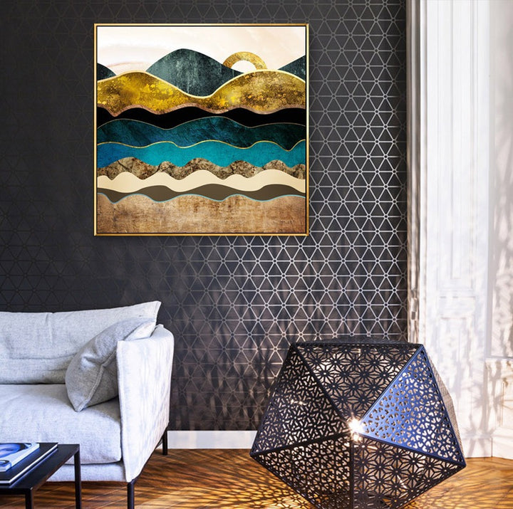Abstract Wave Leinwand Wandkunstwerk
