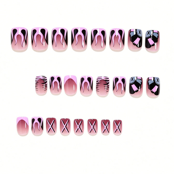 Künstlerische lange Nageldesign-Spitzen mit einzigartigen Mustern Karnz
