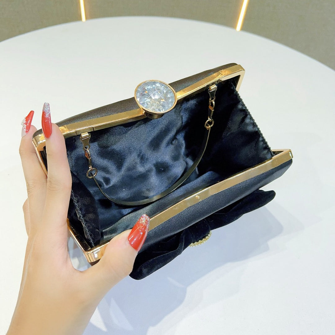 Elegante Bow-Akzent Abend Handtasche