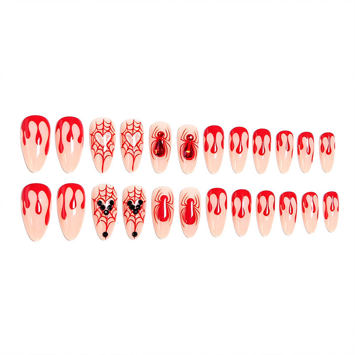 Kunstnagelset mit Halloween-Motiv und detailreichen Verzierungen Karnz