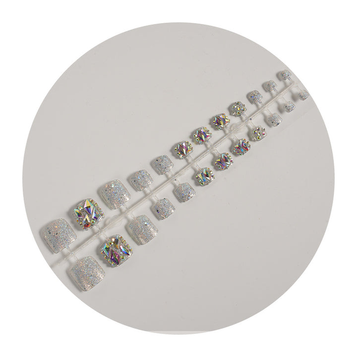 Glamourös mit Strass verziertes Druck-Nagelkunst-Set Karnz