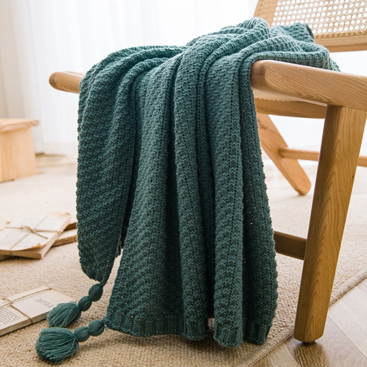 Gemütliche Strickdecke