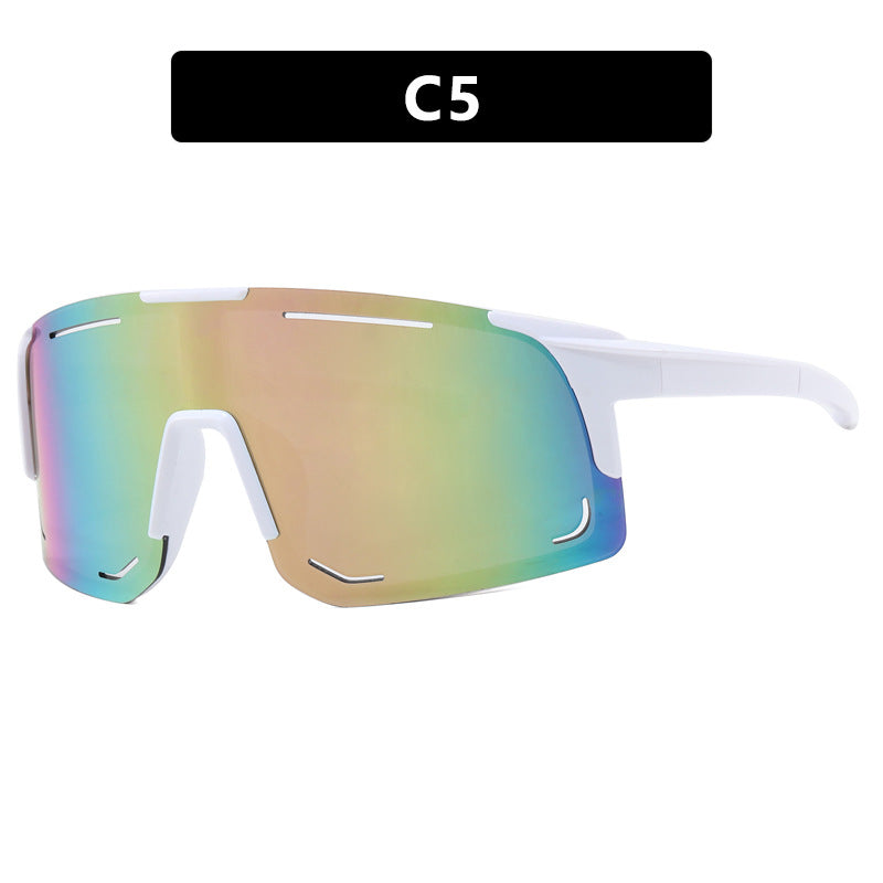 Damen sportliche Sonnenbrille mit integriertem UV-Schutz und großem Sichtfeld Karnz