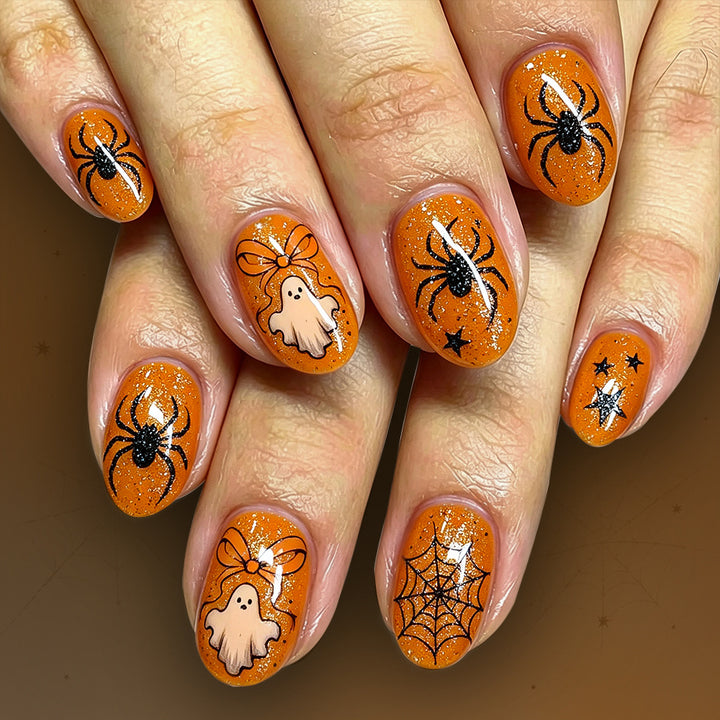 Spooky Themed Glitter Nagelkunst Set Karnz