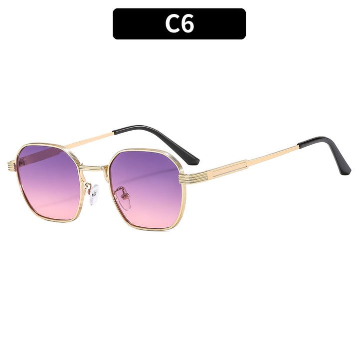 Übergroße geometrische Retro-Sonnenbrille