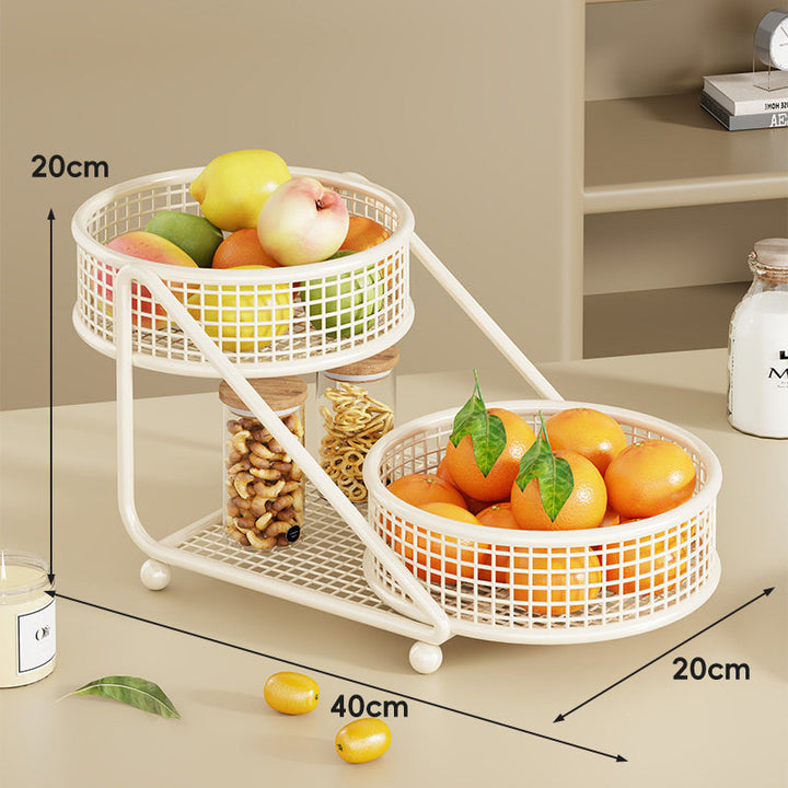 Gestufter Countertop Mesh Obst- und Vorratsorganizer Ständer