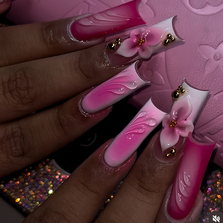 Floral 3D Nagelkunst Erweiterungen Karnz