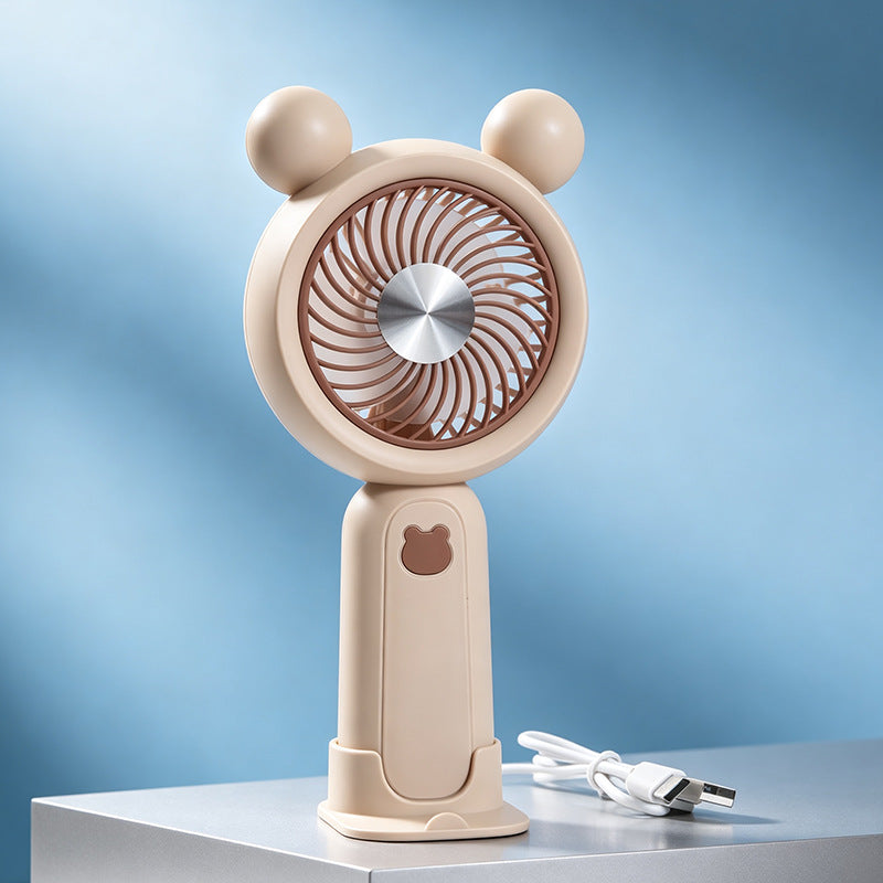 Damen Tragbarer Handventilator im süßen Bärenmotiv Karnz
