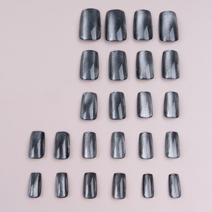 Press-On Nagelset mit Metallic-Finish