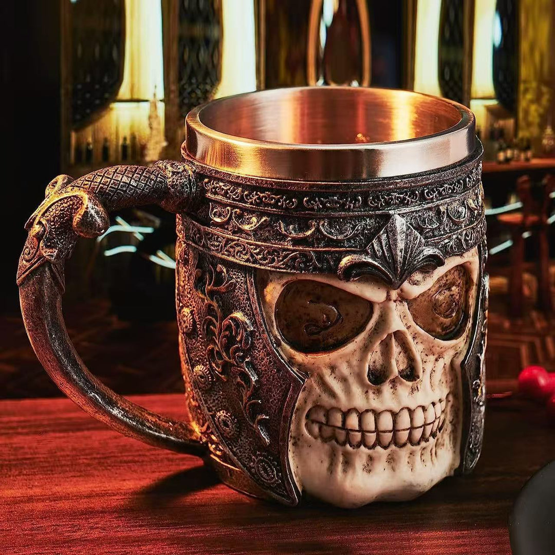 Bierkrug mit Totenkopf-Design Karnz