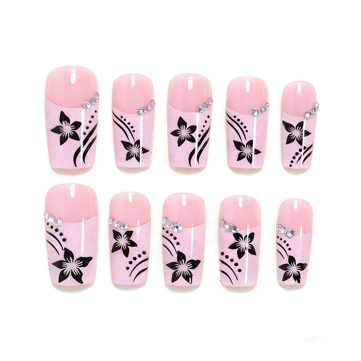 Dekorative florale lange Acryl-Nagelspitzen Karnz