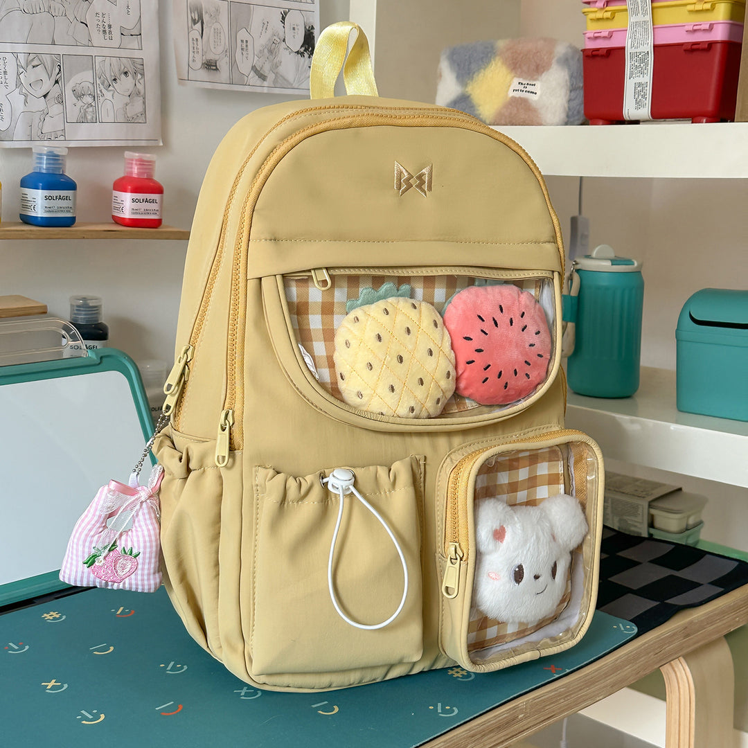Funktionaler Karomuster-Rucksack Karnz
