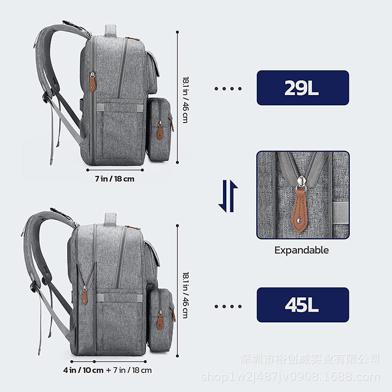 Multifunktionaler gep quilteter Rucksack mit abnehmbarem Organizer Karnz