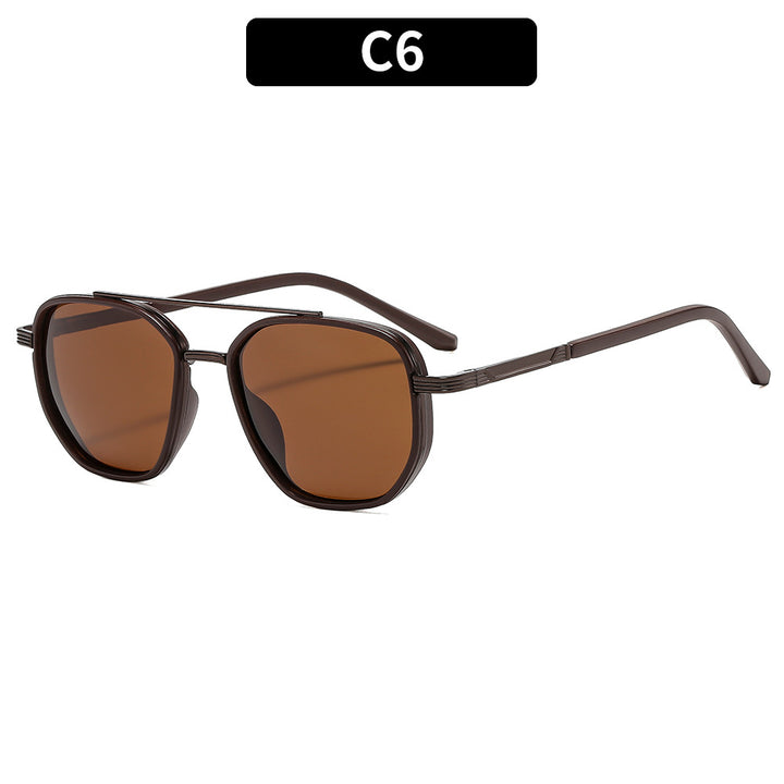 Geometrische Übergroße Sonnenbrille