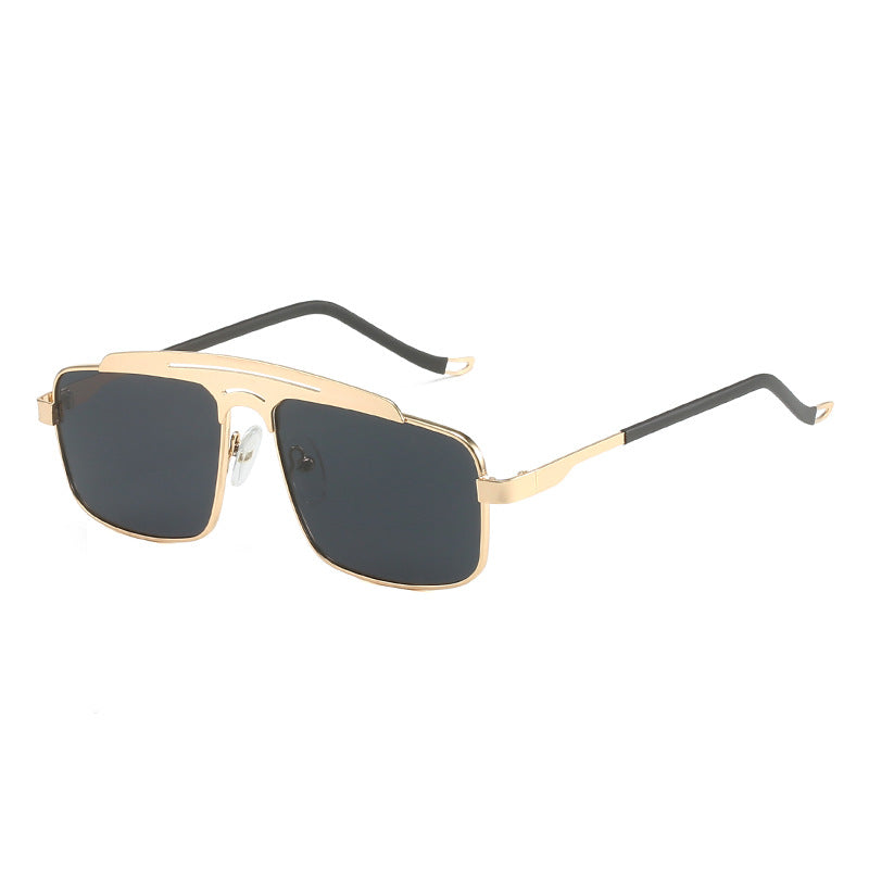 Damen Modische Brille mit schmalem Metallrahmen Karnz
