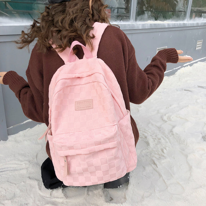 Klassischer kariert gemusterter Rucksack Karnz