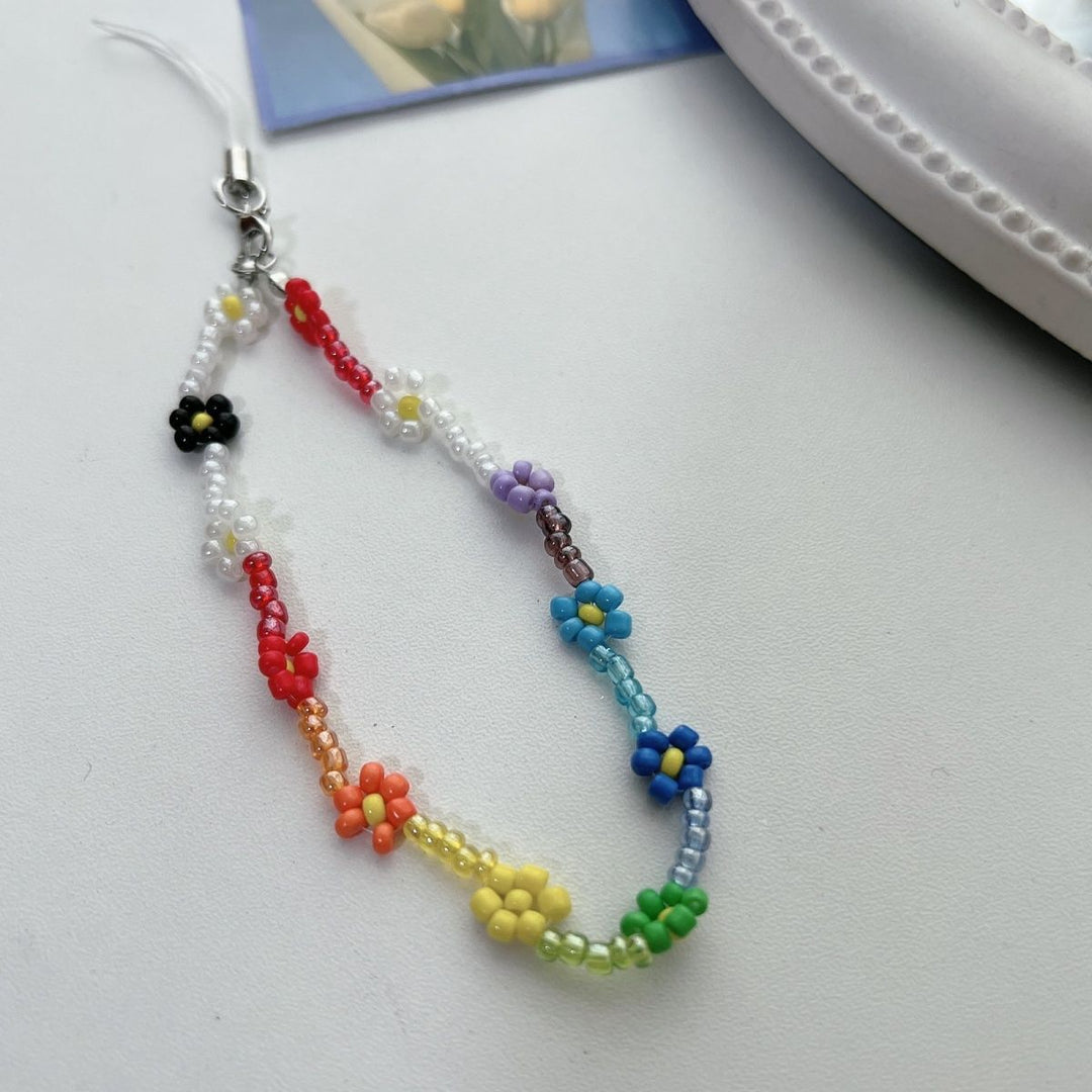 Blumenperlen-Charm-Halskette Karnz