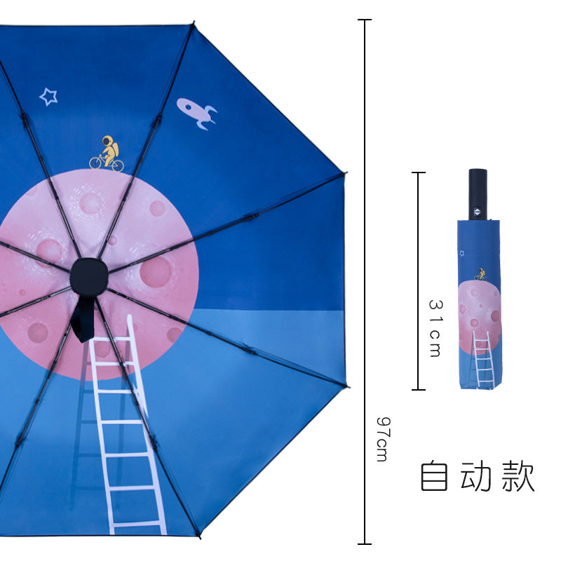 Unisex Automatischer Reise-Regenschirm mit kreativem Design Karnz