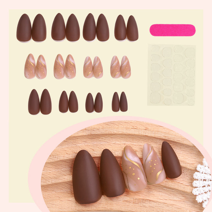 Premium Press-On Nail Art Set mit elegantem mattem und glänzendem Finish Karnz