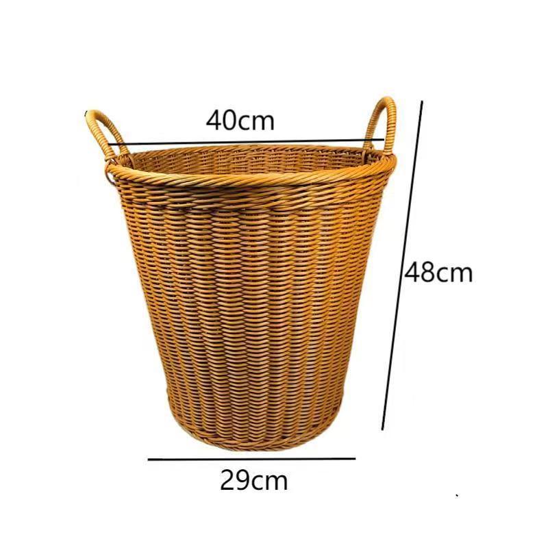 Unisex Robuster Aufbewahrungskorb aus geflochtenem Rattan Karnz