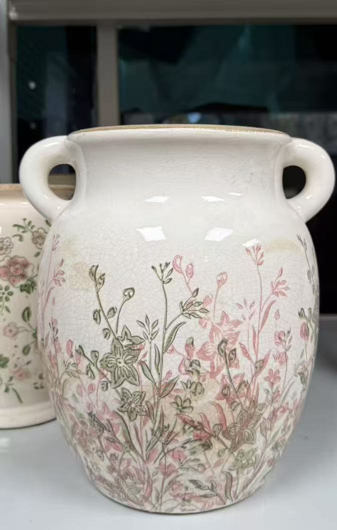Blumendekorationsgefäß mit verspielter Musterung Karnz