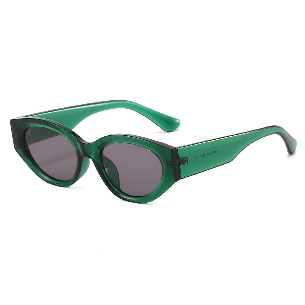 Damen Cat-Eye Sonnenbrille mit modernem, transparentem Rahmen und UV-Schutz Karnz