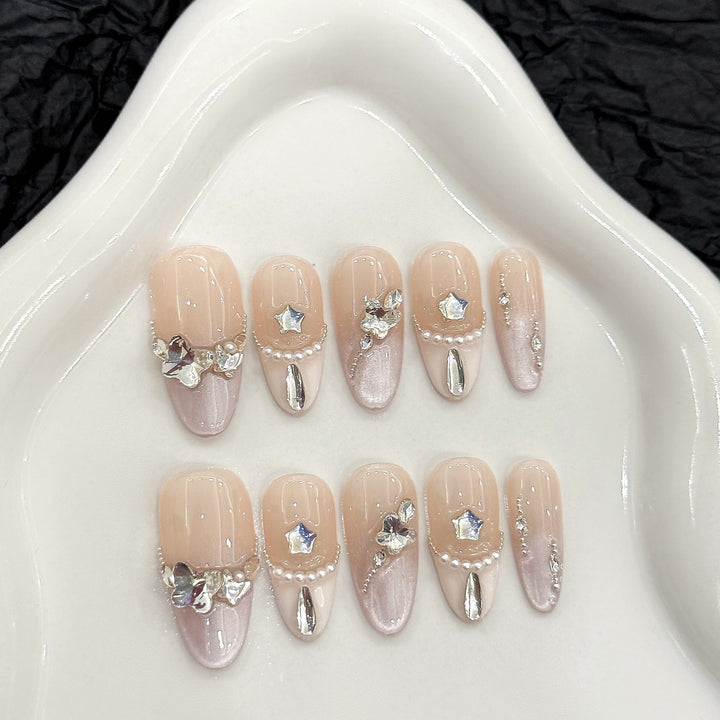 Glamourös Dekoratives Press-On Nagelkunst Set  1791773030