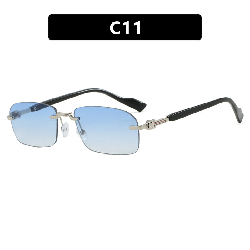 Damen Sonnenbrille mit elegantem Metallrahmen und stilvollen Holzdetails Karnz