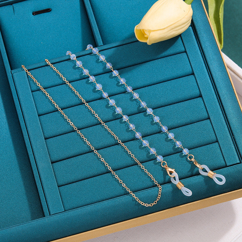 Elegante Perlenbrille Halterkette Karnz
