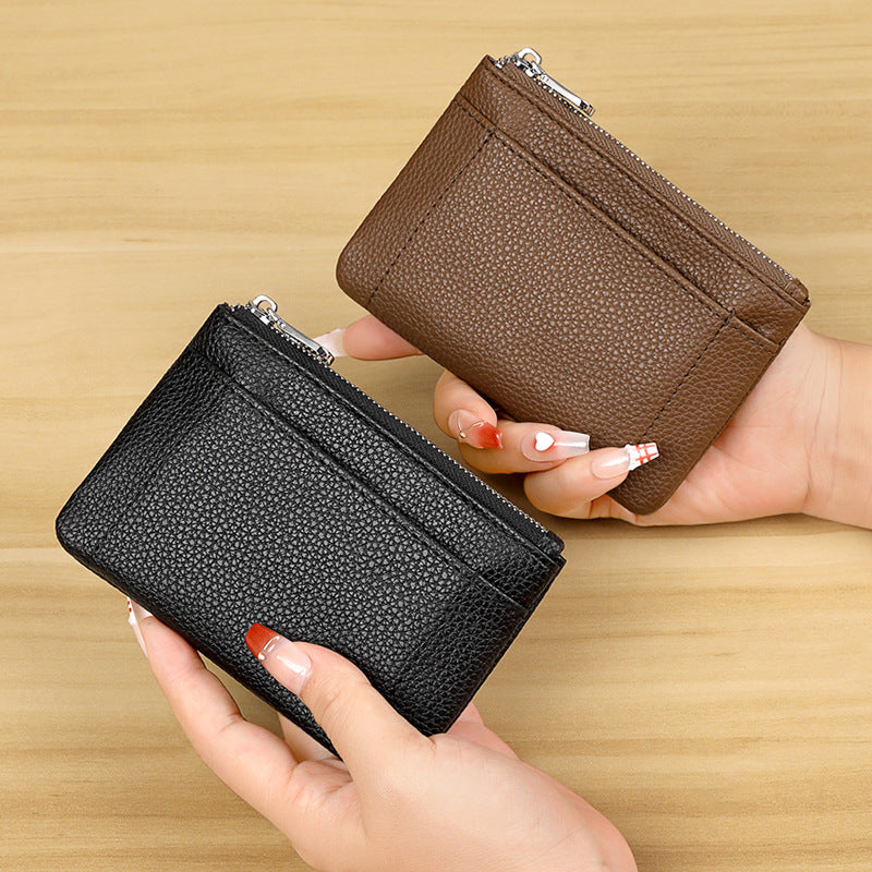 Premium Leder Reißverschluss Tasche