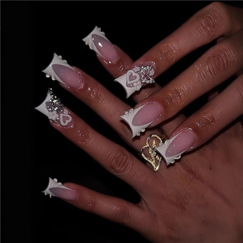 Extravagante 3D Nagelkunst Verlängerungen Karnz