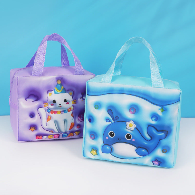 Spaßige und verspielte Katzen-Themen Lunch Tasche