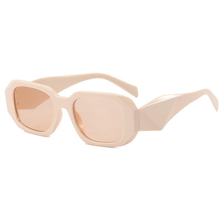 Damen Modische Sonnenbrille mit einzigartigem geometrischem Rahmen Karnz