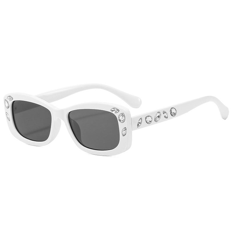 Damen modische Sonnenbrille mit Kristallverzierung Karnz