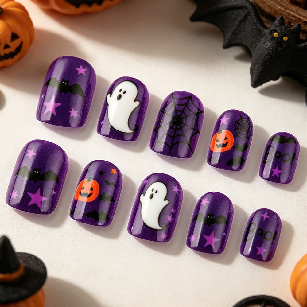 Halloween-Themen Press-On Nagelkunst Karnz
