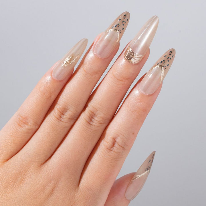 Künstlerisches Stiletto Druck auf Nagelset Karnz