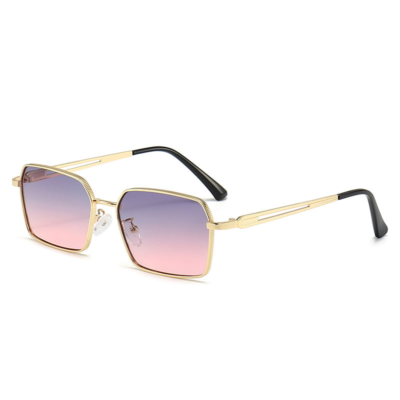 Damen quadratische Sonnenbrille mit minimalistischen Metallakzenten Karnz